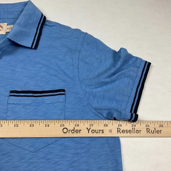 Brooks Brothers Mens Cotton Polo Shirt Blue Short Sleeve Casual Button Up Medium - Picture 8 of 11